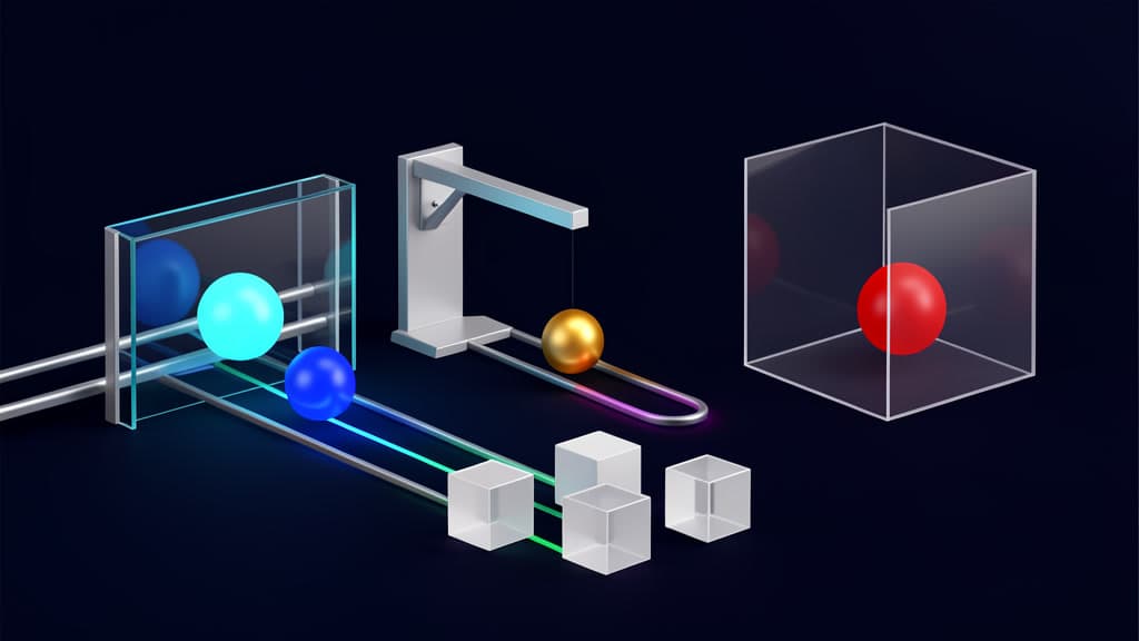A transparent glass sorting gate routes glowing agent work tokens through observe, approval, and containment paths with blank receipt cubes below.