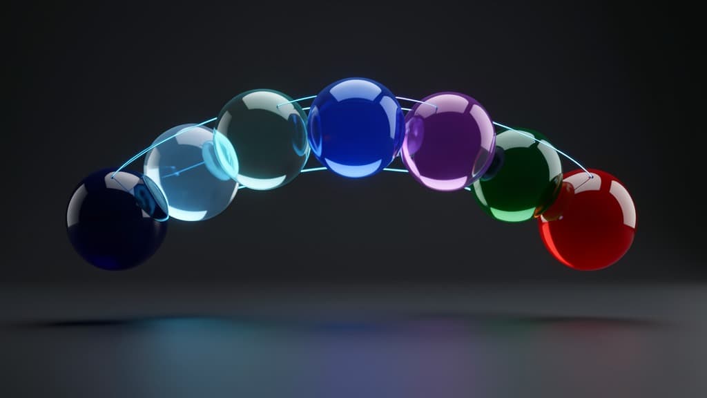 Seven unlabeled glass spheres connected by light threads represent the fields in an MCP authority label.