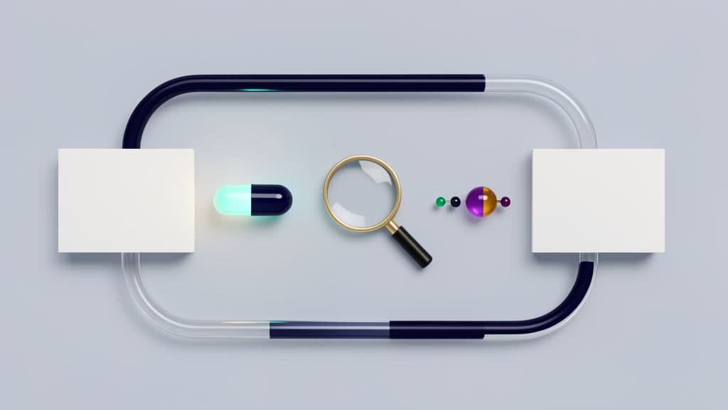 A blank wiki page tile moving through a glass round-trip test loop with an agent capsule, review lens, version beads, and rollback path.