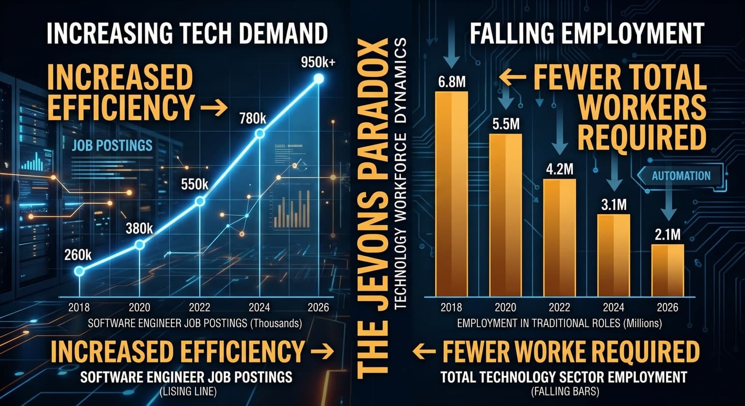 11% More Engineer Postings, 27% Fewer Programmers: How the Jevons Paradox Is Redrawing Your Org Chart
