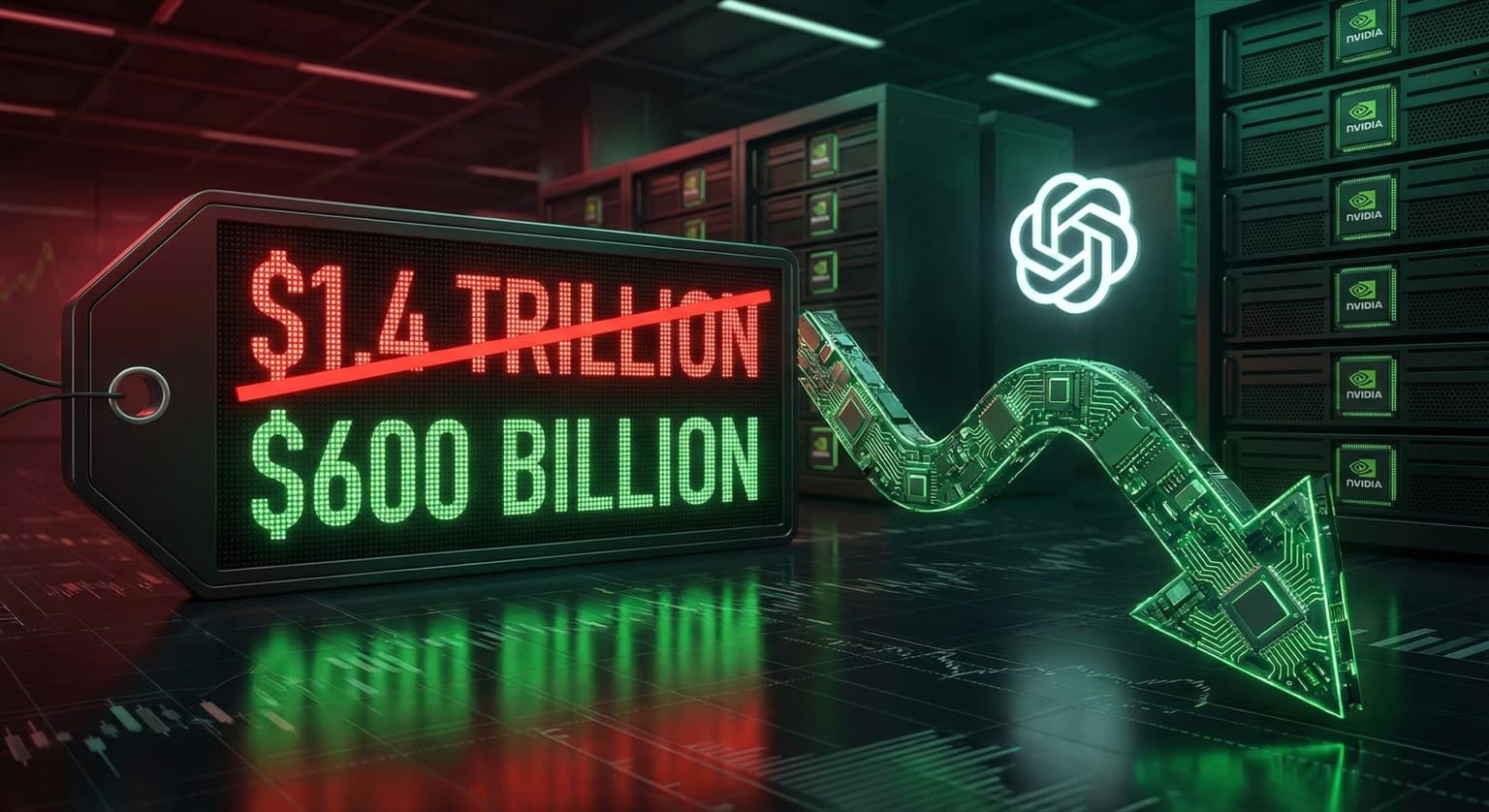 OpenAI Cuts Its Compute Target From $1.4 Trillion to $600 Billion. Nvidia's Deal Shrinks to Match.