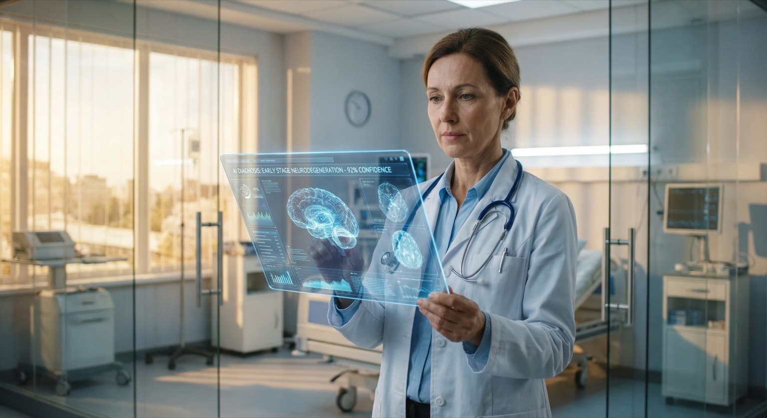 Doctor viewing AI diagnostic results