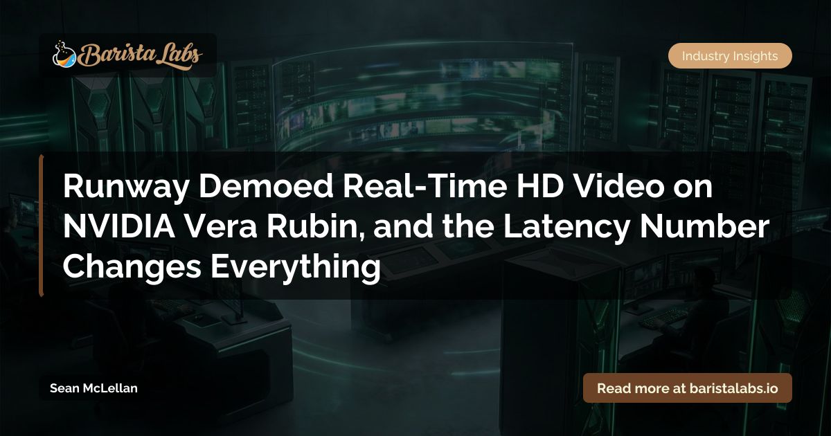Runway Demoed Real-Time HD Video on NVIDIA Vera Rubin, and the Latency ...